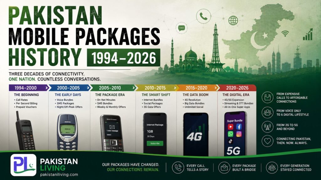 Pakistan Mobile Packages History: How Call Rates Fell from Rs. 20 to Almost Nothing (1994–2026)